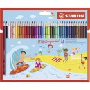 Aquarell-Buntstift - STABILO aquacolor - 36er Pack - mit 36 verschiedenen Farben