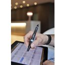 Kugelschreiber &amp; Stylus f&uuml;r Tablets &amp; Smartphones f&uuml;r Rechtsh&auml;nder - STABILO SMARTball 2.0 in schwarz/cyan - Einzelstift - Schreibfarbe blau