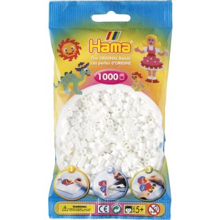 Hama 207-01 - Perlen weiß, 1000 Stück