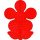 Hama Perlen 299-05 - Stiftplatte Blume, farbig: rot