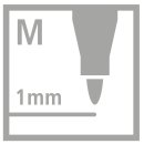 Premium-Filzstift - STABILO Pen 68 - Einzelstift - dunkelgrau