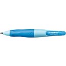 Ergonomischer Druck-Bleistift f&uuml;r Rechtsh&auml;nder - STABILO EASYergo 3.15 in hellblau/dunkelblau - Einzelstift - inklusive 1 dicken Mine - H&auml;rtegrad HB &amp; Spitzer