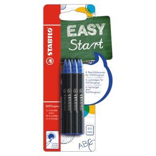 Tintenpatronen zum Nachf&uuml;llen - STABILO EASYoriginal Refill - medium - 6er Pack - Schreibfarbe blau (l&ouml;schbar)