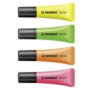 Textmarker - STABILO NEON - 8er Pack - 4 x gelb, 2 x gr&uuml;n, 1 x orange, 1 x pink