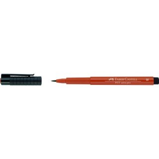 10 x Faber Castell Tuschestift Pitt Artist Pen Spitze: Brush rötel