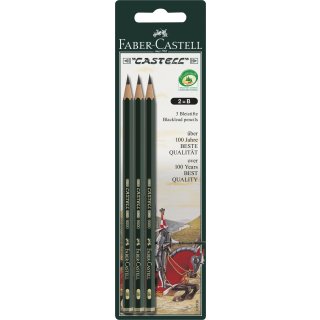 Bleistift Castell 9000 B 3 St in BK