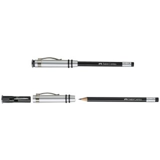 Der Faber-Castell 118340 Schaftfarbe: schwarz / silber Perfekte Bleistift - Härtegrad B 