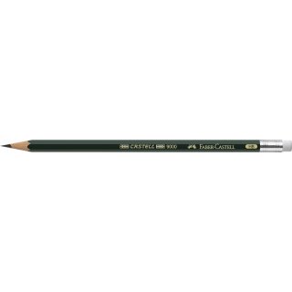 Bleistift Castell 9000 HB mit Gummitip