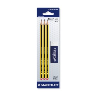 Bleistift + Radierer BK   100% PEFC