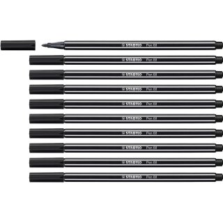 Premium-Fasermaler Pen 68, Liefermenge = 10, schwarz