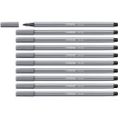 Premium-Filzstift - STABILO Pen 68 - 10er Pack - dunkelgrau