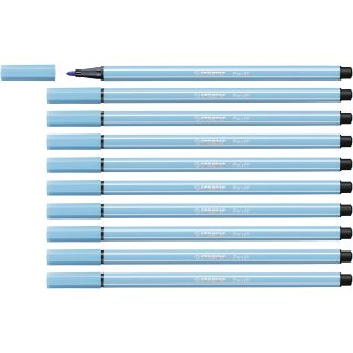 STABILO Pen 68 Fasermaler 10 Stück azurblau