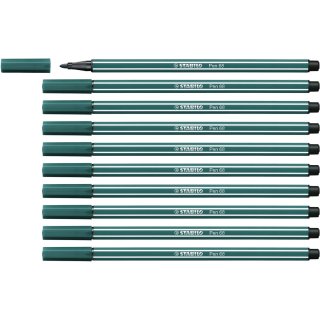 Premium-Filzstift - STABILO Pen 68 - 10er Pack - blaugrün