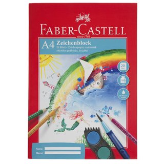 Faber-Castell 212049-5 Malblock DIN A4, FSC-Mix, 100 Blatt, 5 Blöcke