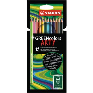 STABILO GREENcolors 12 Etui ARTY