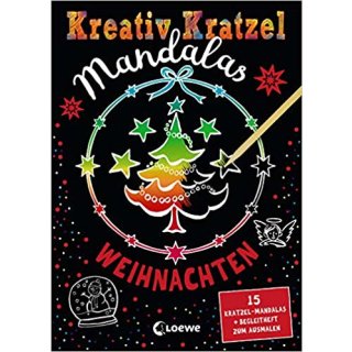 Kreativ-Kratzel Mandalas - Weihnachten: für Mädchen ab 5 Jahre (Deutsch) Taschenbuch – Malbuch
