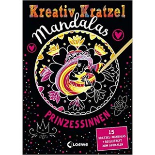 Kreativ-Kratzel Mandalas - Prinzessinnen: für Mädchen ab 5 Jahre (Deutsch) Taschenbuch