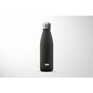 i Drink Trinkflasche schwarz 750ml - Doppelwandig vakuum isolierte Trinkflache