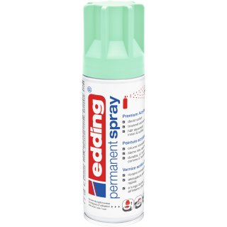 edding 5200 Permanent Spray - neo mint matt - 200 ml - Acryllack zum Lackieren und Dekorieren von Glas, Metall, Holz, Keramik, Kunststoff, Leinwand - Lackspray, Acrylspray, Farbspray